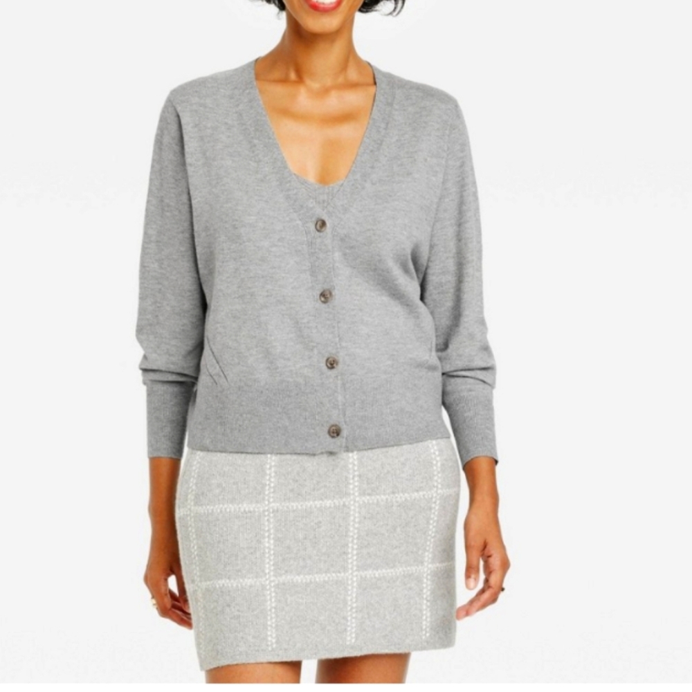 NWT A new Day done gauge ribbed button front cardigan sz XL